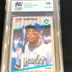 Gary Sheffield Fleer 1989 RC mint 10